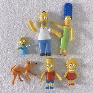 Vintage 2002 Fox Simpsons Family Bendable Collectible Action Figurines Set
